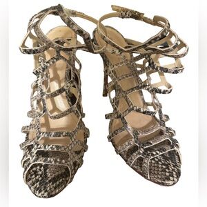 Schultz Snakeskin Heels